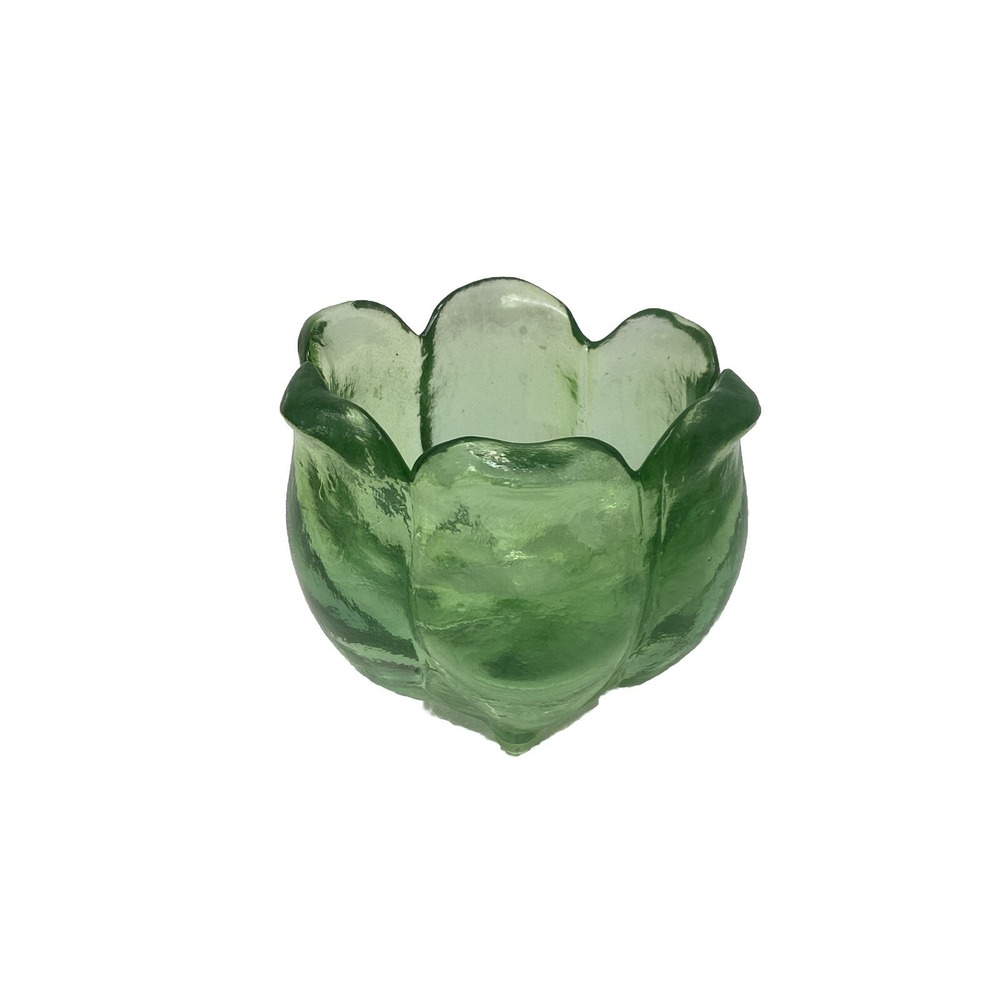 Recycled Green Glass Candle Holder or Small Vase The Original Made In Spain